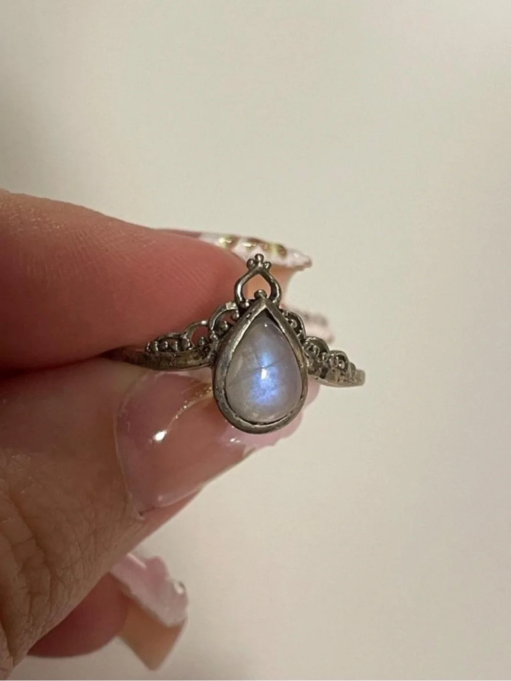 Vintage 925 Sterling Silver Moonstone Ring